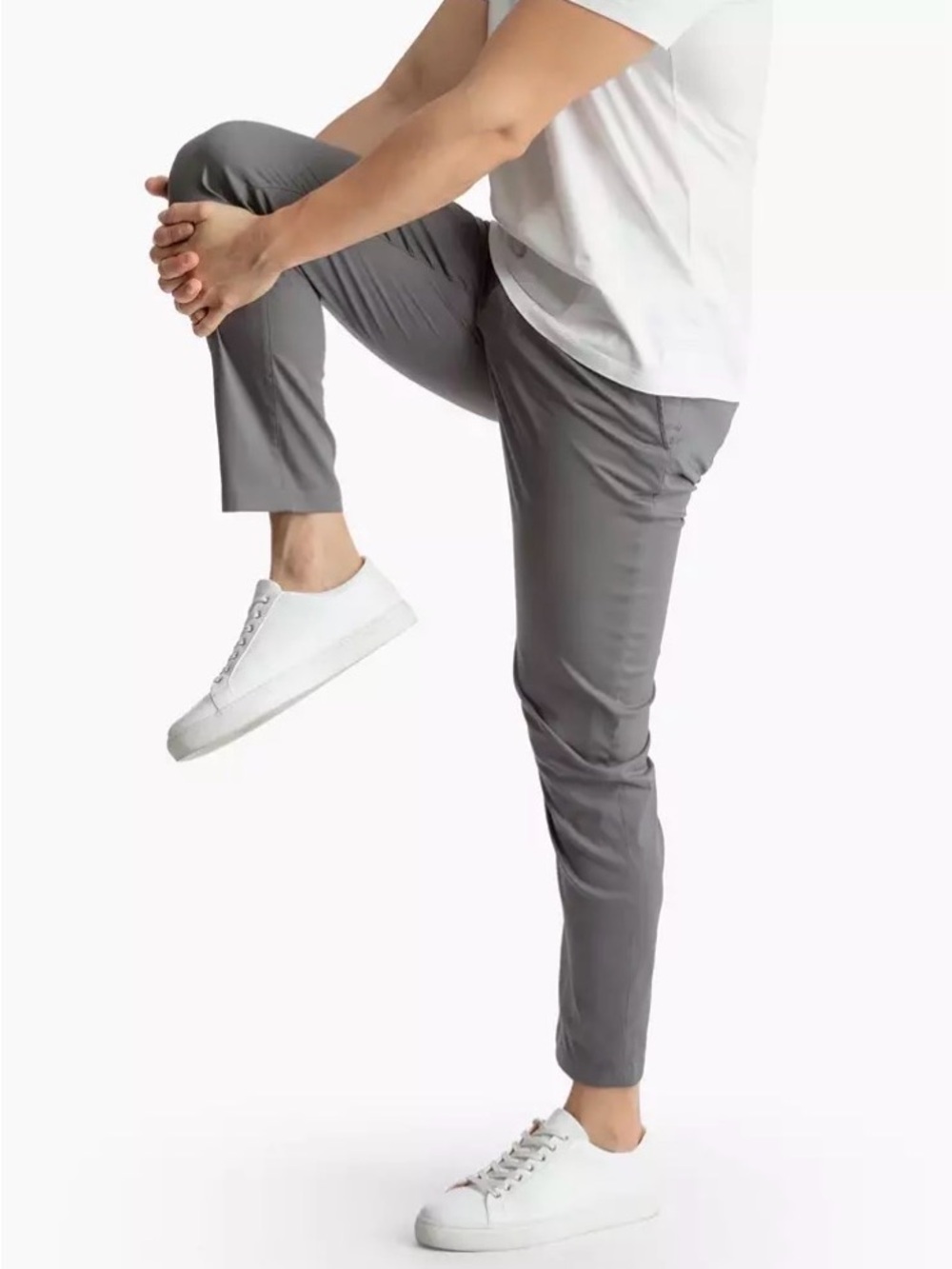 Birddogs Slim Stretch Chinos in Gray 34 x 32